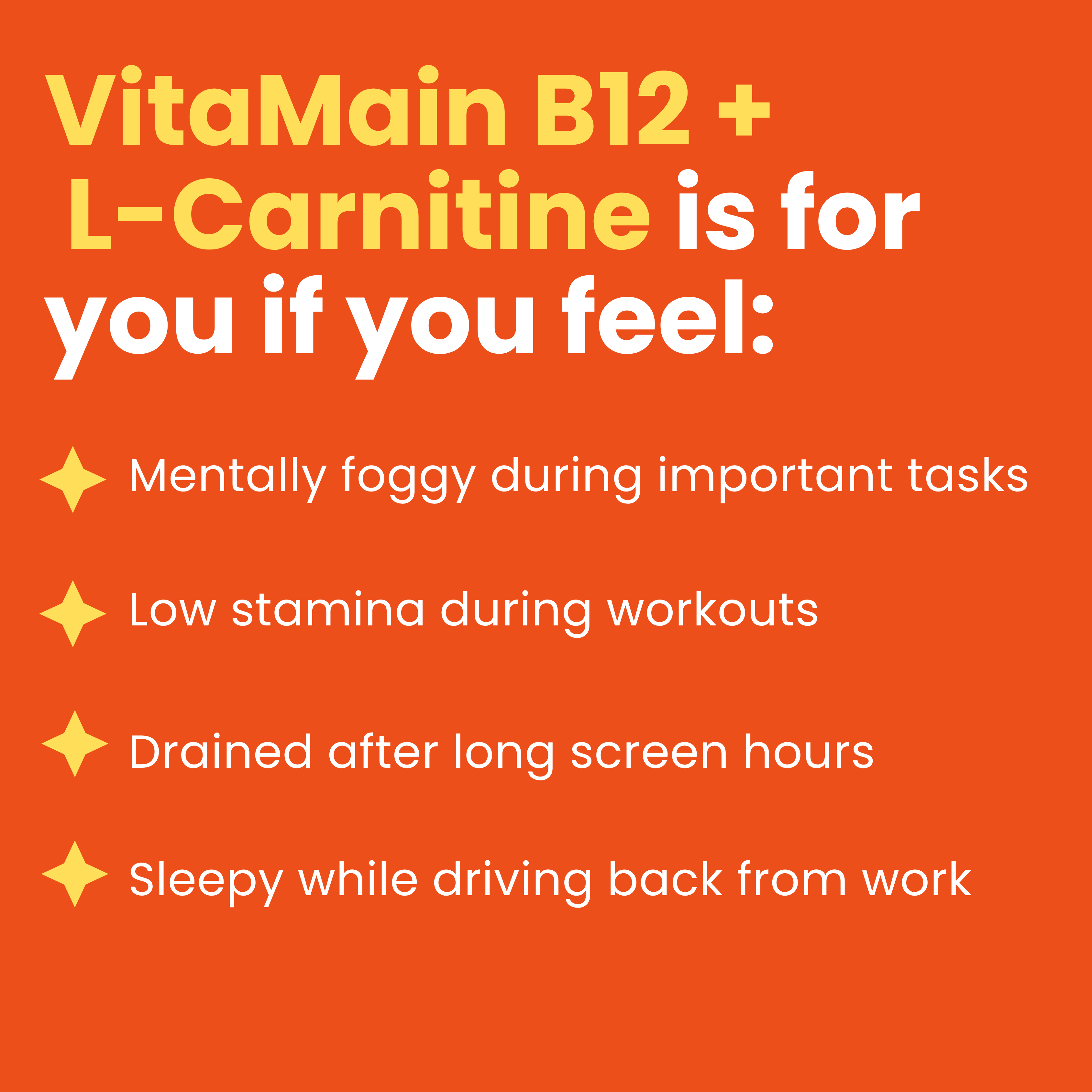 Vitamin B12 Oral Spray with L-Carnitine | Instant Energy, Focus & Fatigue Support | Fast Absorption