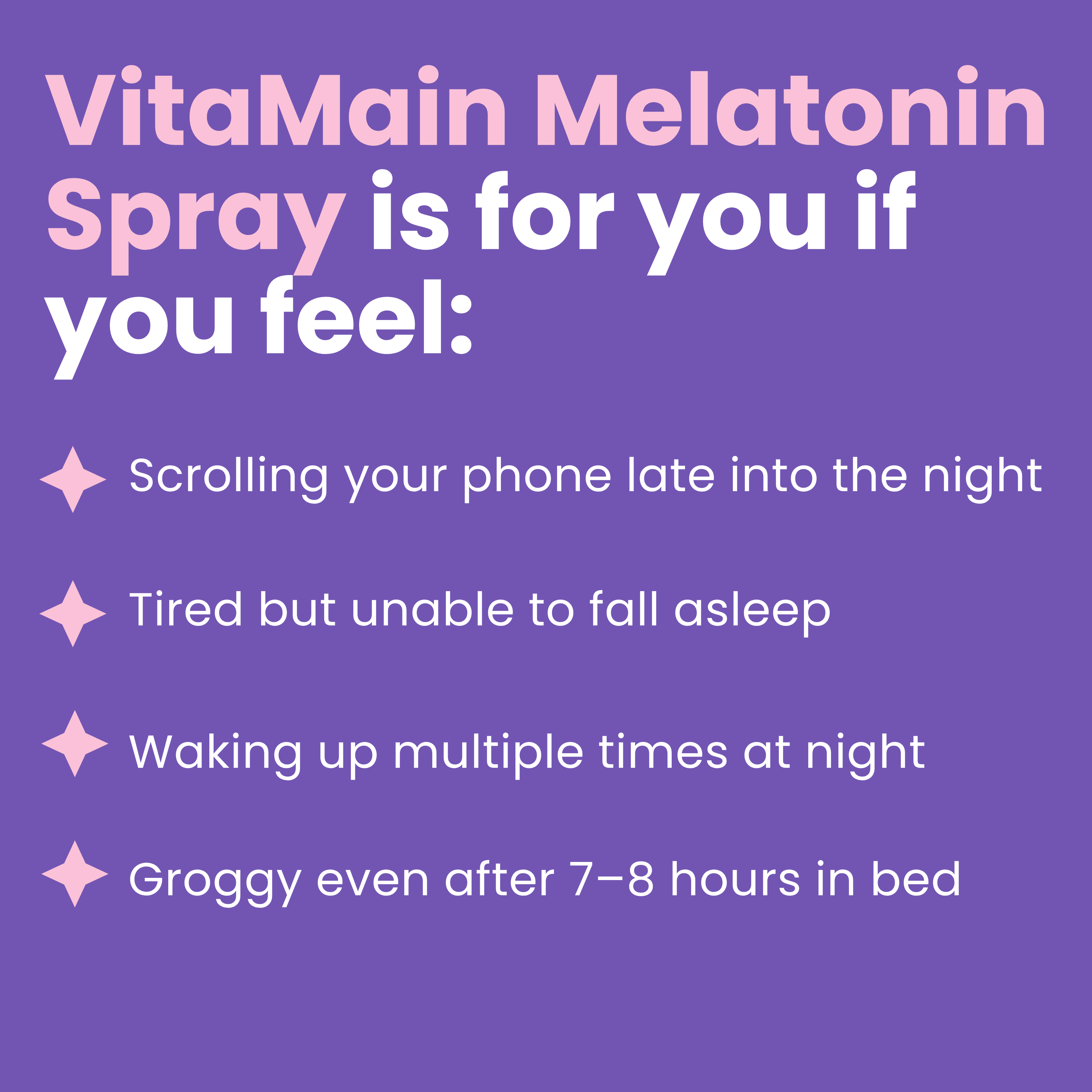 Melatonin Oral Spray (10mg) |  Sleep Support Spray for better sleep | Non Habit Forming | Fast Absorbing