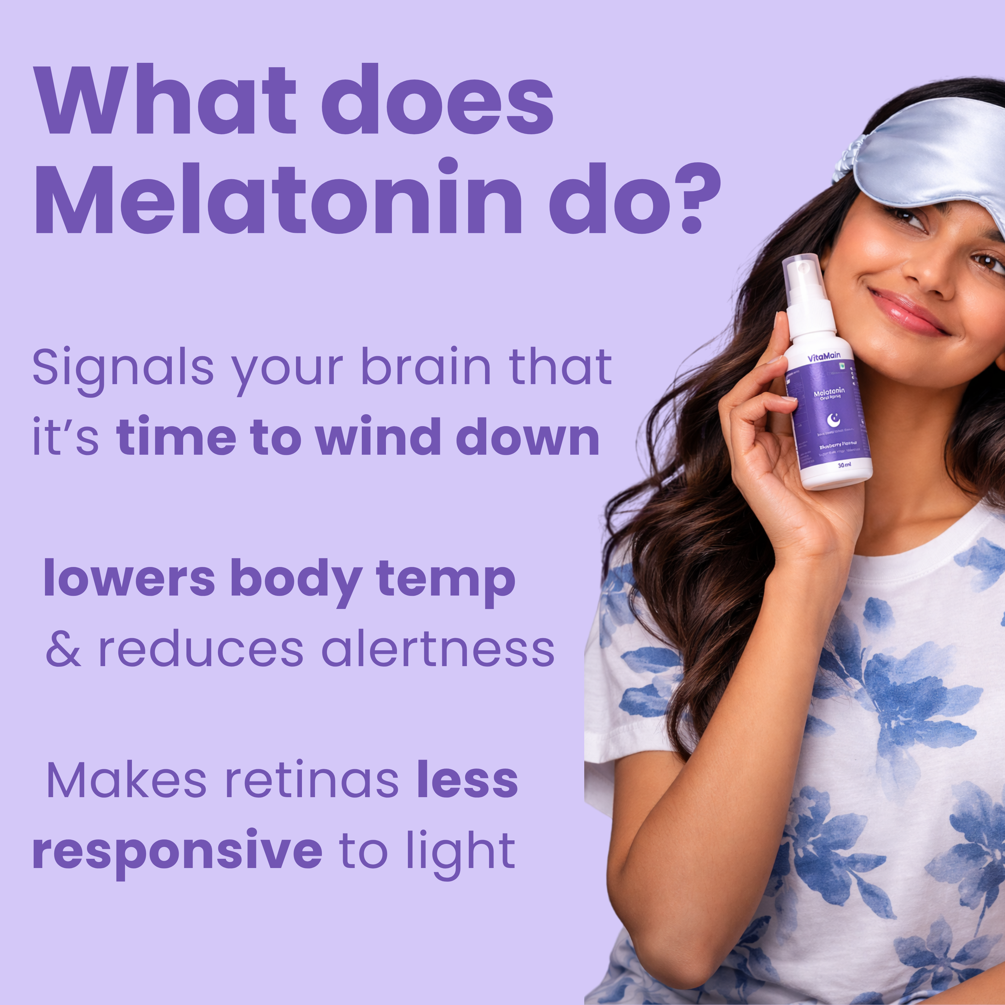 Melatonin Oral Spray (10mg) |  Sleep Support Spray for better sleep | Non Habit Forming | Fast Absorbing